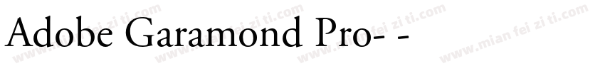 Adobe Garamond Pro-常字体转换